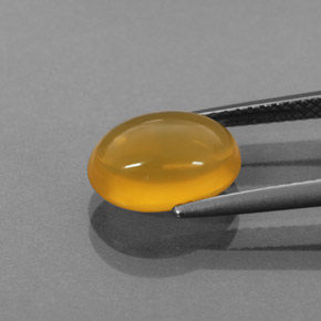 Fire Opal Gemstone in 10.7 x 7.7 mm Size for Sale, Fire Opal Stone in Yellow Orange Color