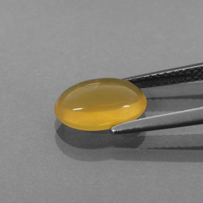 Fire Opal Gemstone in 10.2 x 6.7 mm Size for Sale, Fire Opal Stone in Yellow Orange Color
