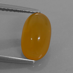 1.85 ct Orange Fire Opal Stone, Natural Fire Opal in Oval Cabochon Shape for Sale