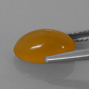 Fire Opal Gemstone in 10.5 x 6.3 mm Size for Sale, Fire Opal Stone in Yellow Orange Color