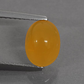 1.30 ct Orange Fire Opal Stone, Natural Fire Opal in Oval Cabochon Shape for Sale