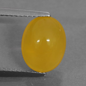 2.26 ct Orange Fire Opal Stone, Natural Fire Opal in Oval Cabochon Shape for Sale