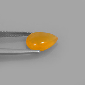 Fire Opal Gemstone in 10.4 x 7.9 mm Size for Sale, Fire Opal Stone in Yellow Orange Color