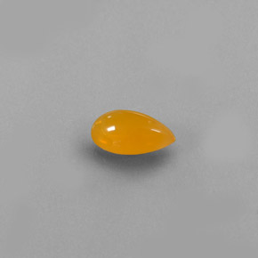 1.51 ct Orange Fire Opal Stone, Natural Fire Opal in Pear Cabochon Shape for Sale