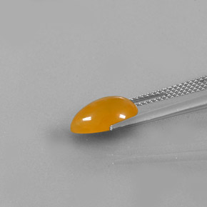 Fire Opal Gemstone in 11 x 6.7 mm Size for Sale, Fire Opal Stone in Yellow Orange Color