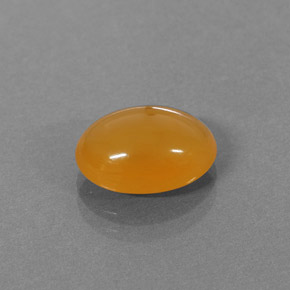 2.58 ct Orange Fire Opal Gemstone, Fire Opal Gem in Oval Cabochon Shape for Sale.