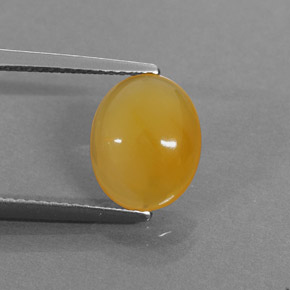 1.86 ct Orange Fire Opal Stone, Natural Fire Opal in Oval Cabochon Shape for Sale
