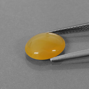 Fire Opal Gemstone in 11 x 9 mm (calibrated) Size for Sale, Fire Opal Stone in Yellow Orange Color