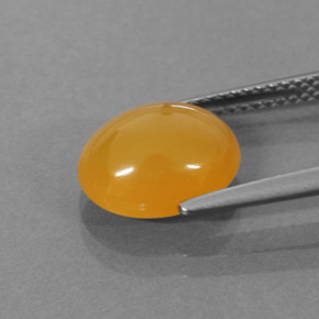 Fire Opal Gemstone in 11 x 9 mm (calibrated) Size for Sale, Fire Opal Stone in Yellow Orange Color