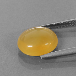 Fire Opal Gemstone in 10.5 x 9.1 mm Size for Sale, Fire Opal Stone in Yellow Orange Color