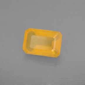 1.68 ct Orange Fire Opal Stone, Natural Fire Opal in Octagon Facet Shape for Sale