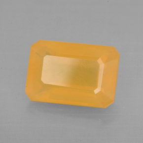 3.35 ct Orange Fire Opal Stone, Natural Fire Opal in Octagon Facet Shape for Sale
