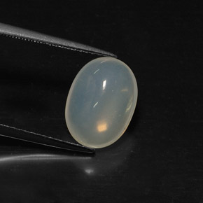 3.24 ct White Fire Opal Stone, Natural Fire Opal in Oval Cabochon Shape for Sale