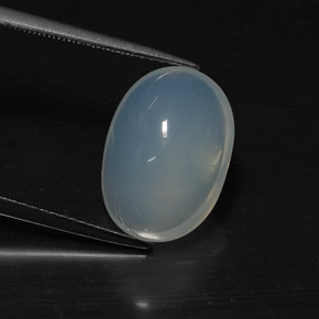 7.57 ct White Fire Opal Stone, Natural Fire Opal in Oval Cabochon Shape for Sale