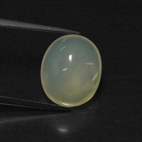 6.89 ct Yellow Fire Opal Stone, Natural Fire Opal in Oval Cabochon Shape for Sale