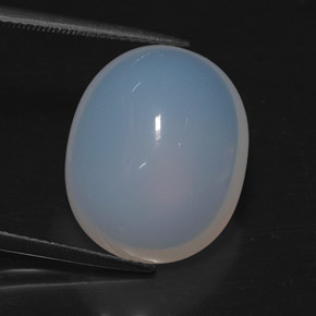 14.49 ct White Fire Opal Stone, Natural Fire Opal in Oval Cabochon Shape for Sale