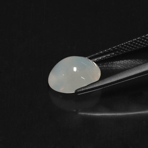 Fire Opal Gemstone in 9.6 x 8.2 mm Size for Sale, Fire Opal Stone in Bluish White Color
