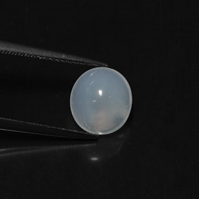 2.09 ct White Fire Opal Stone, Natural Fire Opal in Oval Cabochon Shape for Sale