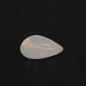 5.01 ct White Fire Opal Stone, Natural Fire Opal in Pear Cabochon Shape for Sale