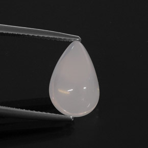 3.15 ct White Fire Opal Gemstone, Fire Opal Gem in Pear Cabochon Shape for Sale.