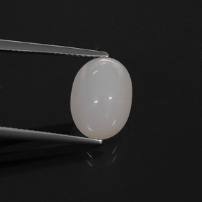 4.31 ct White Fire Opal Gemstone, Fire Opal Gem in Oval Cabochon Shape for Sale.