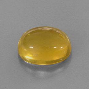 7.58 ct Yellow Fire Opal Gemstone, Fire Opal Gem in Oval Cabochon Shape for Sale.