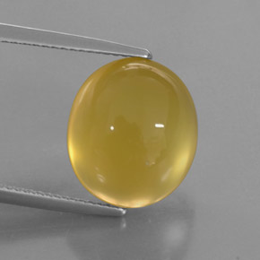 9.05 ct Yellow Fire Opal Stone, Natural Fire Opal in Oval Cabochon Shape for Sale