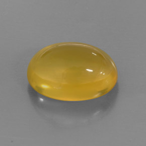 7.92 ct Yellow Fire Opal Stone, Natural Fire Opal in Oval Cabochon Shape for Sale