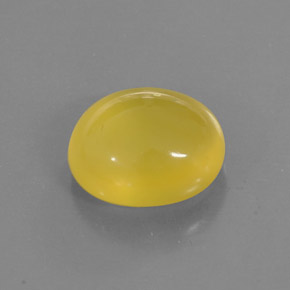 5.84 ct Yellow Fire Opal Gemstone, Fire Opal Gem in Oval Cabochon Shape for Sale.