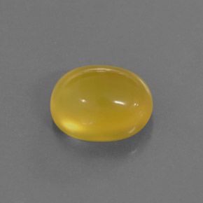 4.63 ct Yellow Fire Opal Gemstone, Fire Opal Gem in Oval Cabochon Shape for Sale.