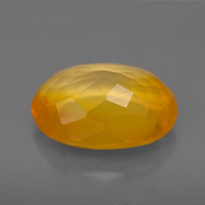 Fire Opal Gemstone in 14.7 x 10.7 mm Size for Sale, Fire Opal Stone in Yellow Orange Color