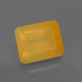 5.30 ct Yellow Fire Opal Stone, Natural Fire Opal in Octagon Facet Shape for Sale