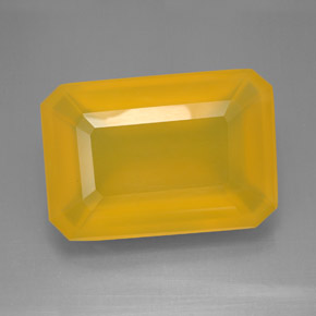92.13 ct Yellow Fire Opal Gemstone, Fire Opal Gem in Octagon Facet Shape for Sale.