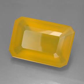 92.13 ct Yellow Fire Opal Stone, Natural Fire Opal in Octagon Facet Shape for Sale
