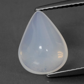 2.79 ct White Fire Opal Stone, Natural Fire Opal in Pear Cabochon Shape for Sale