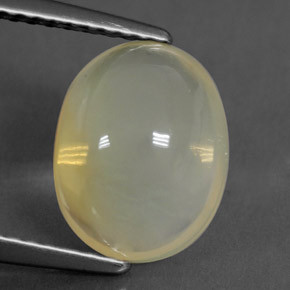 2.87 ct Yellow Fire Opal Stone, Natural Fire Opal in Oval Cabochon Shape for Sale