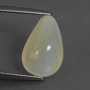 2.29 ct White Fire Opal Stone, Natural Fire Opal in Pear Cabochon Shape for Sale
