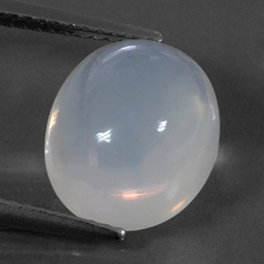 4.96 ct White Fire Opal Gemstone, Fire Opal Gem in Oval Cabochon Shape for Sale.
