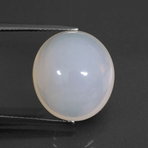 12.28 ct White Fire Opal Gemstone, Fire Opal Gem in Oval Cabochon Shape for Sale.