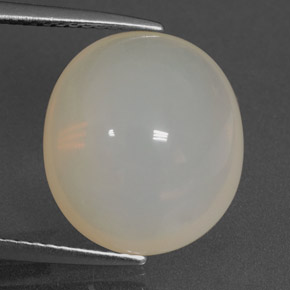8.68 ct White Fire Opal Gemstone, Fire Opal Gem in Oval Cabochon Shape for Sale.