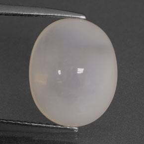 4.74 ct White Fire Opal Gemstone, Fire Opal Gem in Oval Cabochon Shape for Sale.
