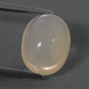 4.40 ct White Fire Opal Gemstone, Fire Opal Gem in Oval Cabochon Shape for Sale.