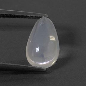 1.77 ct White Fire Opal Gemstone, Fire Opal Gem in Pear Cabochon Shape for Sale.