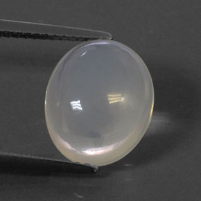 4.47 ct White Fire Opal Gemstone, Fire Opal Gem in Oval Cabochon Shape for Sale.