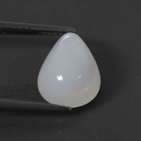 2.68 ct White Fire Opal Gemstone, Fire Opal Gem in Pear Cabochon Shape for Sale.