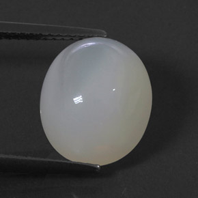 5.05 ct White Fire Opal Gemstone, Fire Opal Gem in Oval Cabochon Shape for Sale.