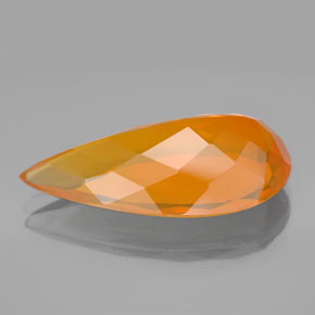 Fire Opal Gemstone in 23.4 x 11.9 mm Size for Sale, Fire Opal Stone in Yellow Orange Color
