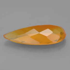 Fire Opal Gemstone in 19.7 x 9.1 mm Size for Sale, Fire Opal Stone in Yellow Orange Color