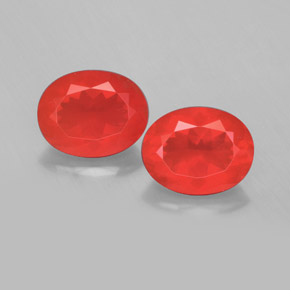 3.05 ct Orange Fire Opal Gemstone, Fire Opal Gem in Oval Facet Shape for Sale.