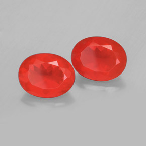 3.05 ct Orange Fire Opal Stone, Natural Fire Opal in Oval Facet Shape for Sale